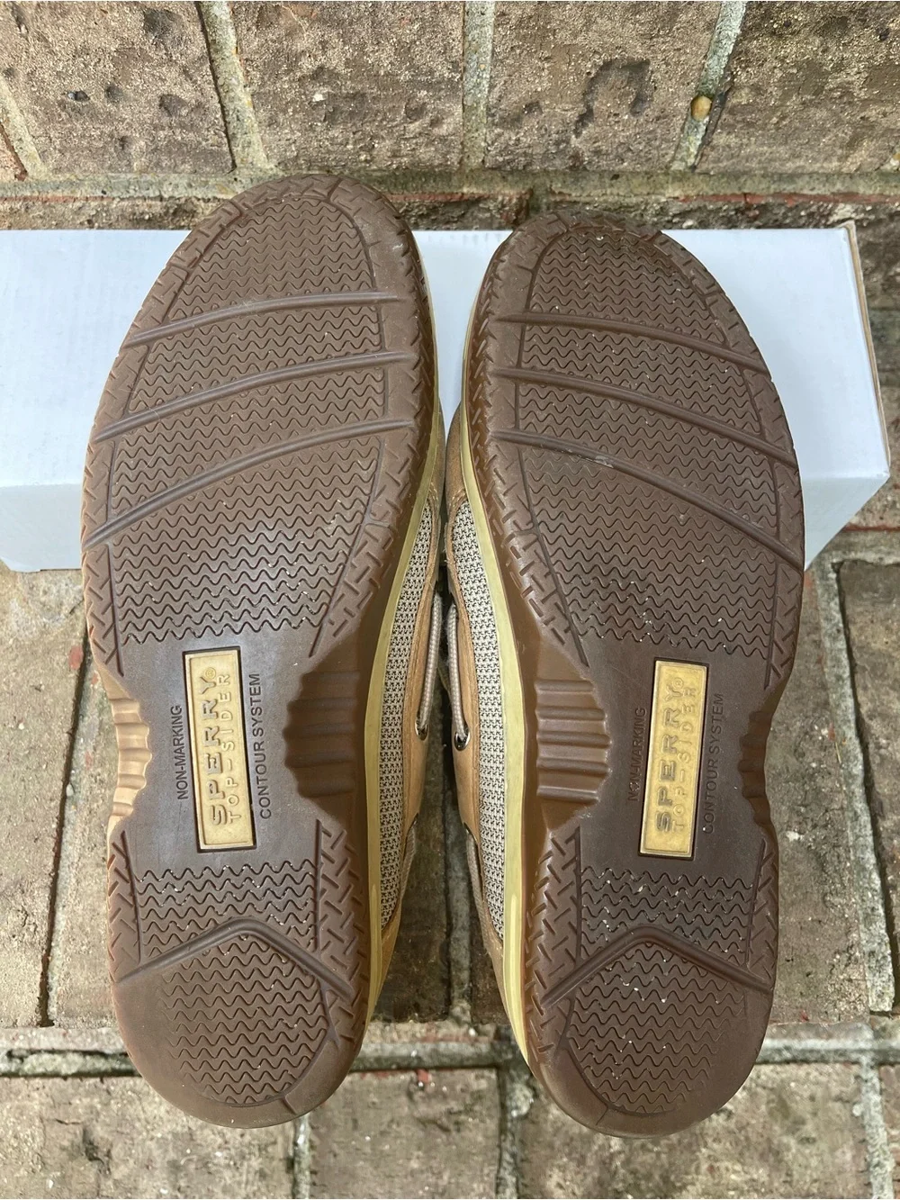 Sperry Top Slider Tan Leather Boat Shoes Men’s Size 10M